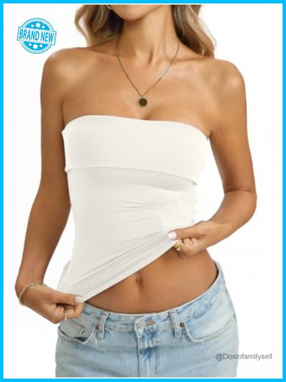 Double Lined Non Slip Tube Top Strapless Slim Fit Going Out Tank Top with